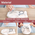 Jseng Microfiber Hair Drying Towel Cap, Extrame Soft & Ultra Absorbent - Image 5