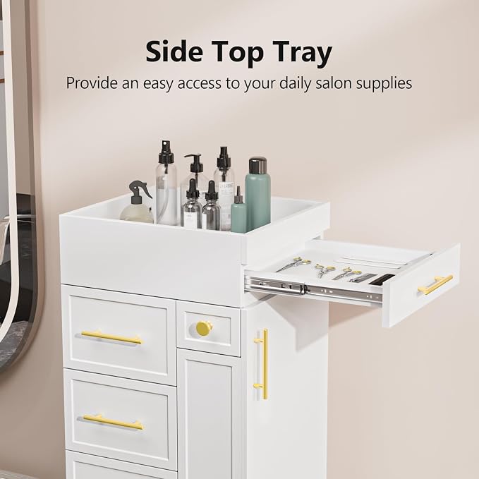 OmySalon Salon Trolley Cart, Hair Styling Station - Image 6