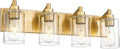 4-Light Bathroom Light Fixtures, Brushed Gold Vanity Light by Metwet
