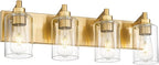 4-Light Bathroom Light Fixtures, Brushed Gold Vanity Light by Metwet