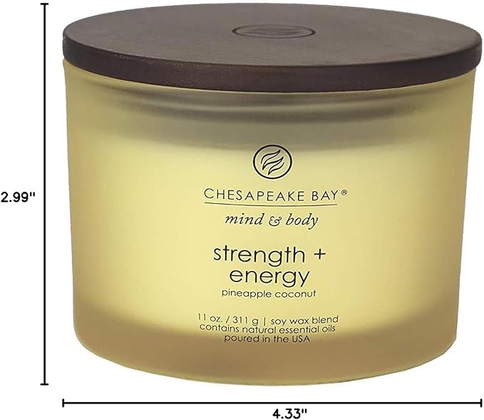 Chesapeake Bay Candle Scented Candle Strength + Energy 3-Wick Coffee Table Jar - Image 2