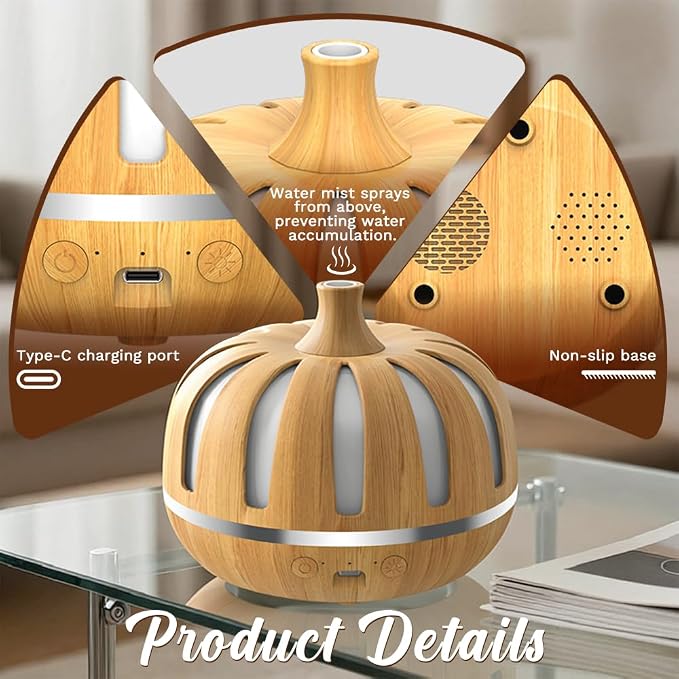 Essential Oil Diffuser 300ml for Home Bedroom, Aromatherapy Oil Diffuser - Image 3