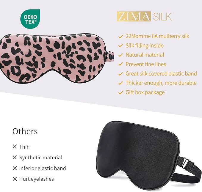 ZIMASILK Adjustable 100% 22 Momme Mulberry Silk Sleep Mask - Image 6