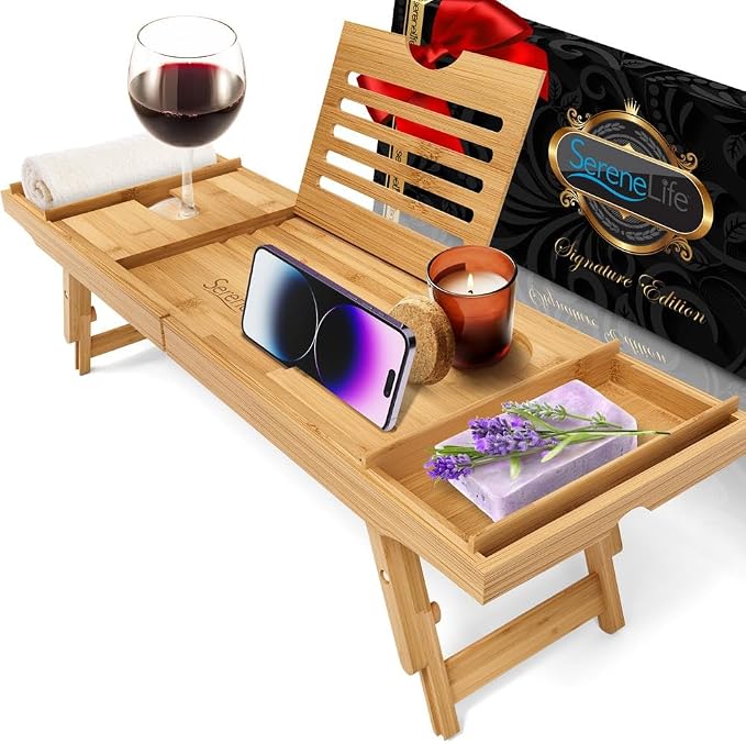 SereneLife Bath Caddy Breakfast Tray Combo by SereneLife