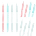 4Pcs Glass Cuticle Pusher, Crystal Cuticle Pusher Glass File, Dual-Ended by heemeei