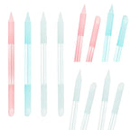 4Pcs Glass Cuticle Pusher, Crystal Cuticle Pusher Glass File, Dual-Ended by heemeei