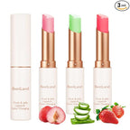 3 Pcs/Set Strawberry, Peach & Aloe Jelly Lipstick Set, Color Changing Lip And by Bestland