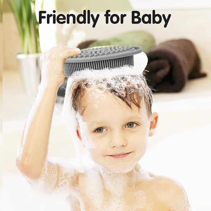 3 Pack Silicone Body Scrubber, Soft Silicone Loofah Silicone Body Brush - Image 4