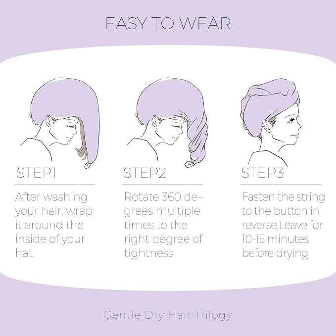 MaopaoBeauty Hair Towel Wrap for Women Long&Thick Hairs Head Wrap 1Pack Super - Image 4