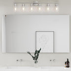 Espird Bathroom Vanity Light Fixtures Brushed Nickel, 6 Lights Bathroom Over - Image 8