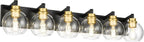 Bathroom Light Fixtures, 6-Light Black and Gold Bathroom Vanity Light, 38 Inch by Metwet