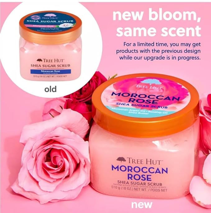 Tree Hut Moroccan Rose Shea Sugar Scrub, Mothers Day Gifts, Exfoliating & - Image 4