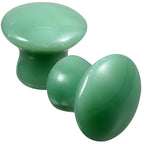 Gatuida 2pcs Green Jade Quartz Massage Rollers Stones Small Facial Massaging - Image 6