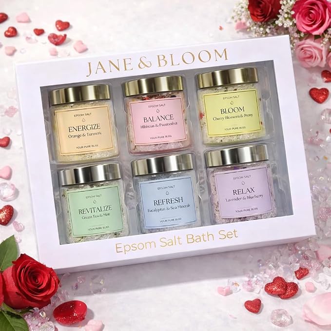 Epsom Salt Bath Gift Set – 6 Aromatherapy Blends - Image 9