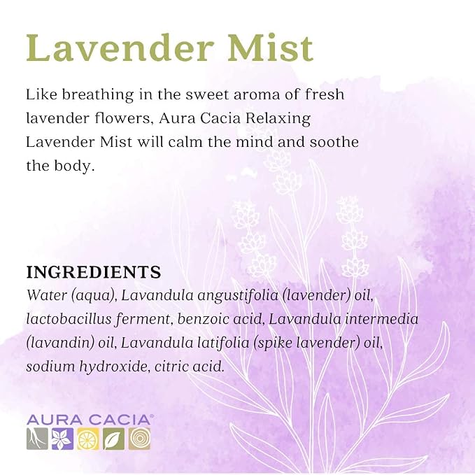Aura Cacia Relaxing Lavender Aromatherapy Mist, Lavender Pure Essential Oils - Image 8