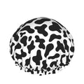 Black And White Cow Skin Abstract Animal Farm Shower Cap by Wizfuyq
