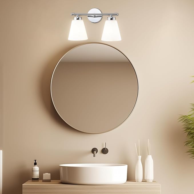 Hamilyeah Modern Chrome Bathroom Vanity Light Fixture Over Mirror, 2 Light - Image 5