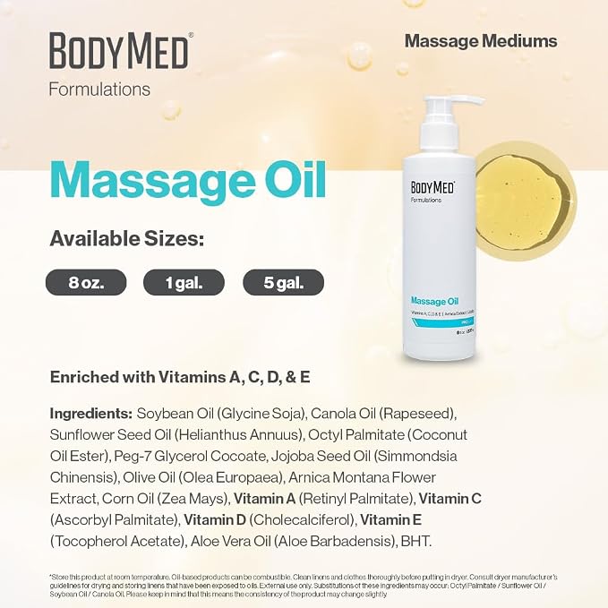 BodyMed Formulations Massage Oil, 8 oz. – Fragrance-Free, All-Natural Oil - Image 3