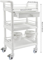 Salon Storage Cart, 3 Tier Rolling Beauty Organizer - Image 2