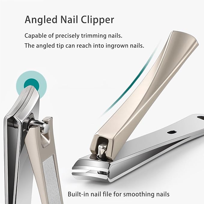 Toenail Clippers for Seniors Thick Toenails Angled Head Large Toe Nail Clippers - Image 2