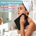 Orighty Washcloths, 5 Pack Microfiber Face Towels, Highly Absorbent and Soft - Image 4