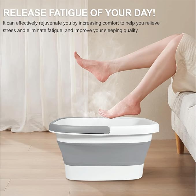 2 Pack Foldable Foot Bath Basin, Collapsible Foot Soak Tub, Foot Tub - Image 3