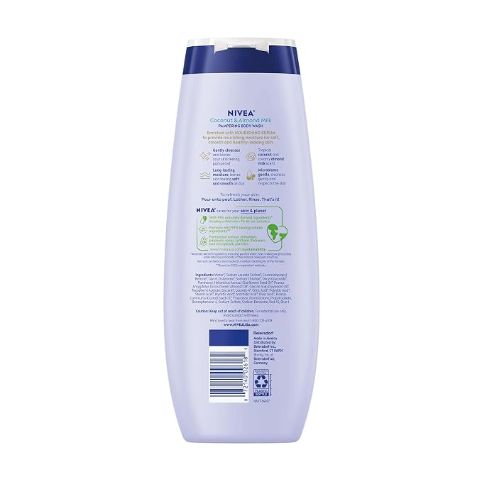 NIVEA Pampering Coconut and Almond Milk Body Wash - Image 13
