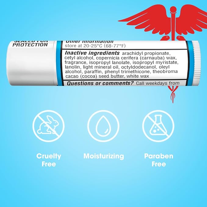 Chapstick ChapStick Classic Lip Balm Skin Protectant Bulk, Medicated Flavor - Image 8