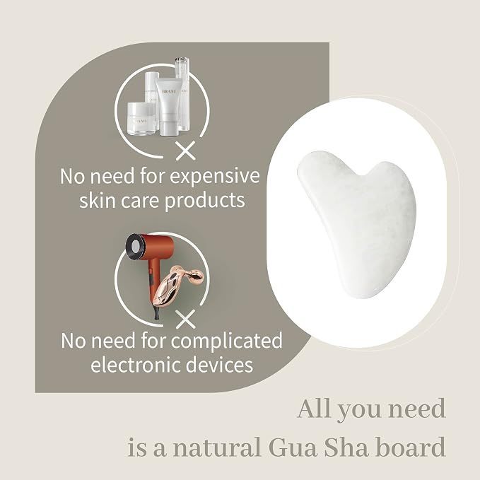 Rena Chris Gua Sha Facial Tools: Natural Jade Stone Guasha Tool - Image 4