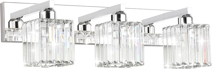 Aipsun Vanity Light Fixtures Crystal Bathroom Lighting Fixtures Chrome Vanity by Aipsun