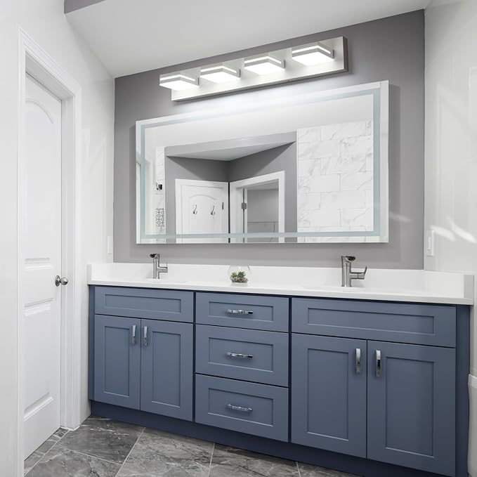 SineRise LED Modern Bathroom Vanity Light Fixtures, Matte White Modern Acrylic - Image 6