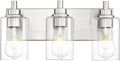 3-Light Bathroom Light Fixtures, Brushed Nickel Vanity Light by Metwet