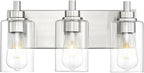 3-Light Bathroom Light Fixtures, Brushed Nickel Vanity Light by Metwet