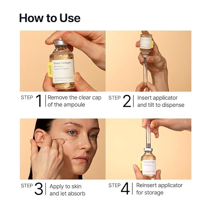 SUNGBOON EDITOR Glow Intensive Silk Peptide Ampoule, Copper Peptides Serum - Image 5