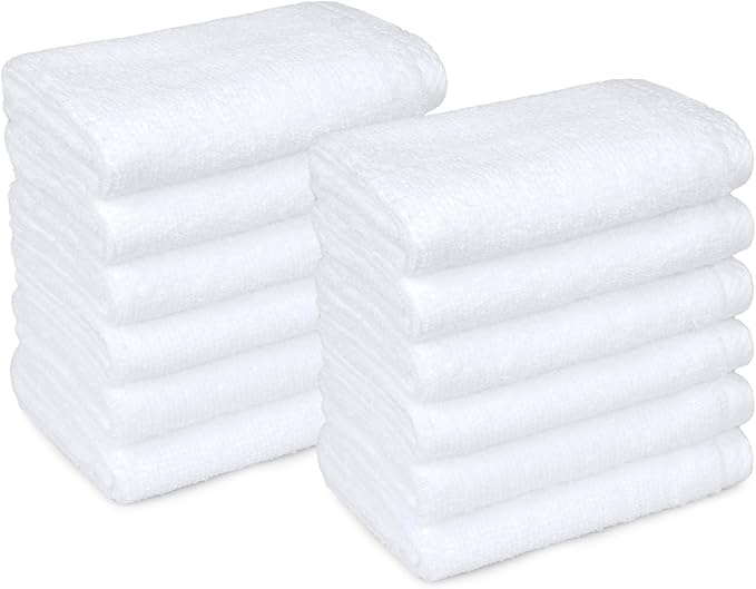 Amazon Basics Cotton Washcloths, Lightweight Quick-Dry, Absorbent Face and Body by AmazonBasics