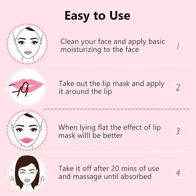 Adofect Moisturizing & Hydrating lip Masks Set 30 PCS, Collagen Crystal Lip - Image 8