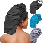 ELEBOX Large Shower Cap 3 Pack Oversized Shower Cap by ELEBOX