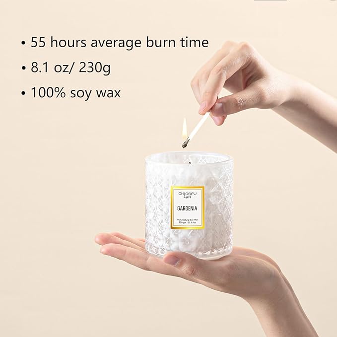 Chloefu LAN Gardenia Scented Candles - Image 2