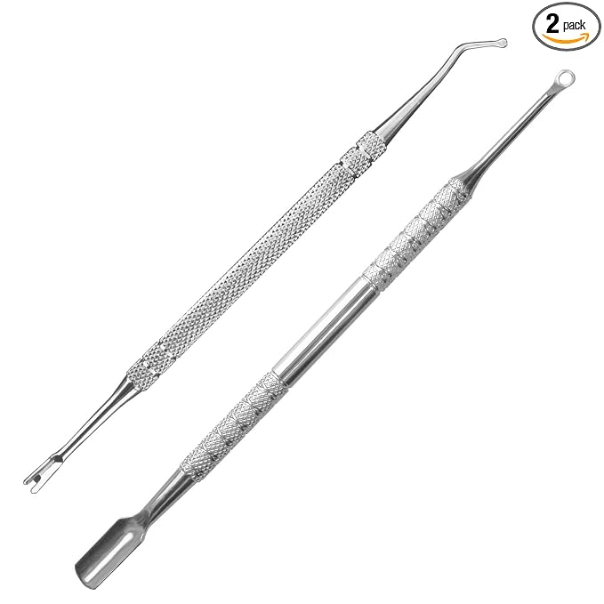 Premium Stainless Steel Manicure Tools 2-Piece Set, Upgrade Gel Nail Polish by HIFAU