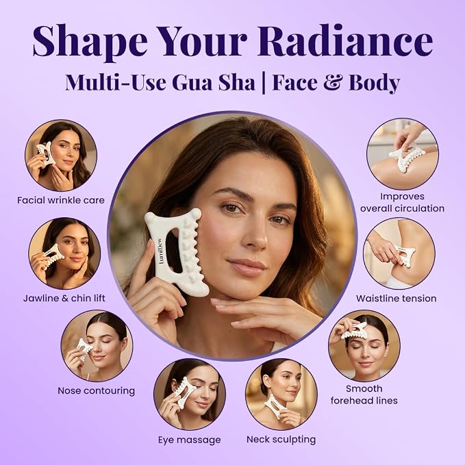 Ceramic Guasha Tool for Face & Body - Image 3