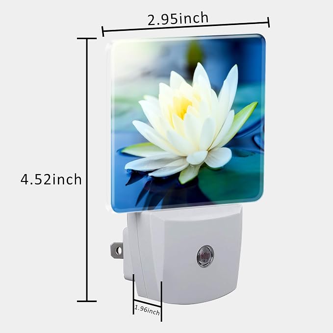 Night Light Plug into Wall White Lotus Flowers Night Light - Image 5