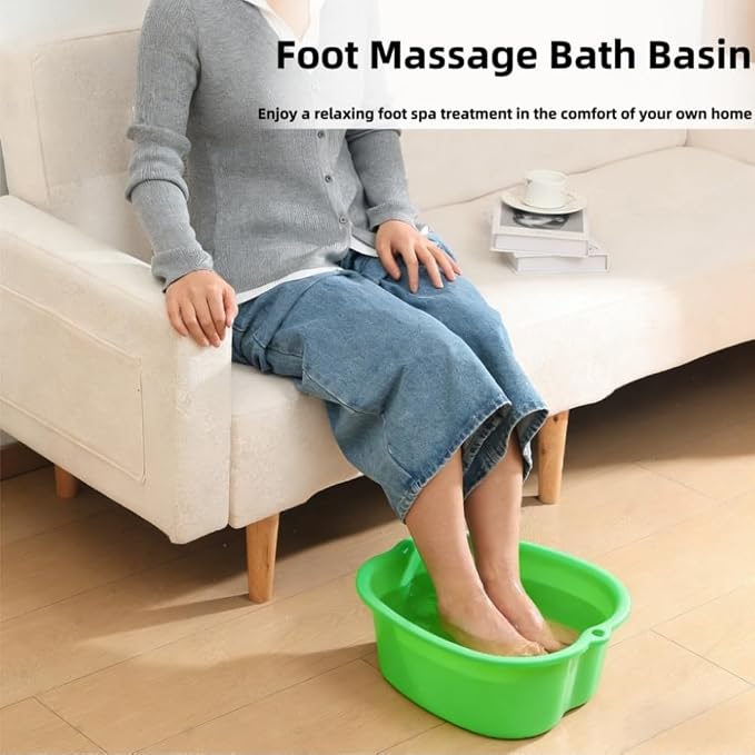 Ytterbium Foot Soaking Bath Basin, Large Massage Foot Soaking Tub, Plastic Home - Image 5