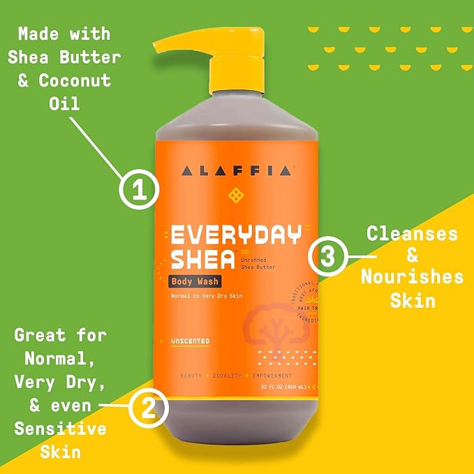 Alaffia EveryDay Shea Body Wash, Naturally Moisturizing Cleanser - Image 3