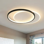 Shine LUEST Modern LED Ceiling Light Fixture Black Semi Flush Mount Light by ShineLUEST