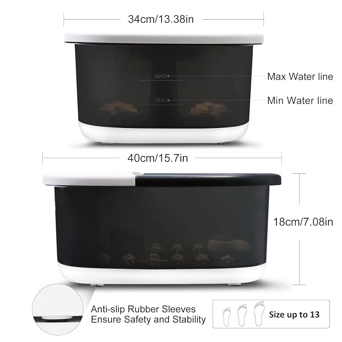 Foot Spa Bath Massager with Heat Bubbles and Vibration Massage and Jets - Image 7