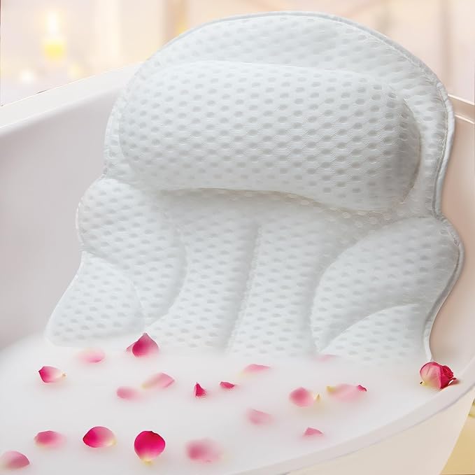 Bath Pillows for Tub – 4D Air Mesh Bathtub Pillow by EULAXLAB