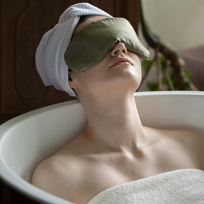 Weighted Eye Pillow for Relaxation, SPA and Travelling, 100% Natural Crystals - Image 3