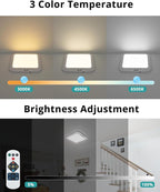 wowatt Rechargeable Battery Operated Ceiling Light, Motion Sensor Light Indoor - Image 6