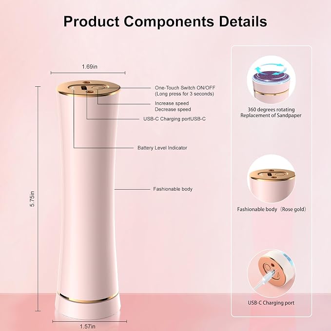 2026 Upgrade Electric Foot Callus Remover, Ergonomic Foot File - Image 5