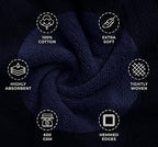 Avalon Towels Navy Blue Bath Towels Set of 4 pcs, 100% Cotton Towel Absorbent - Image 6